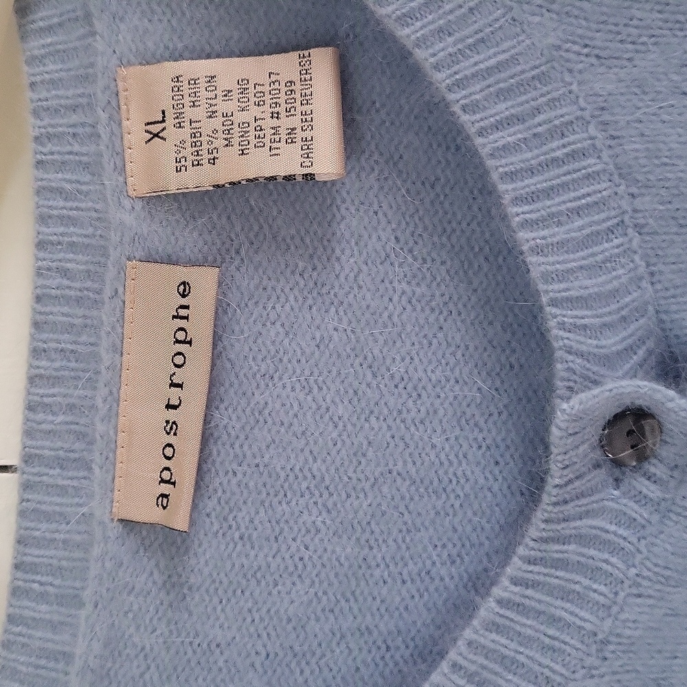 Apostrophe Angora/ Rabbit Hair Sweater XL - Picture 2 of 4